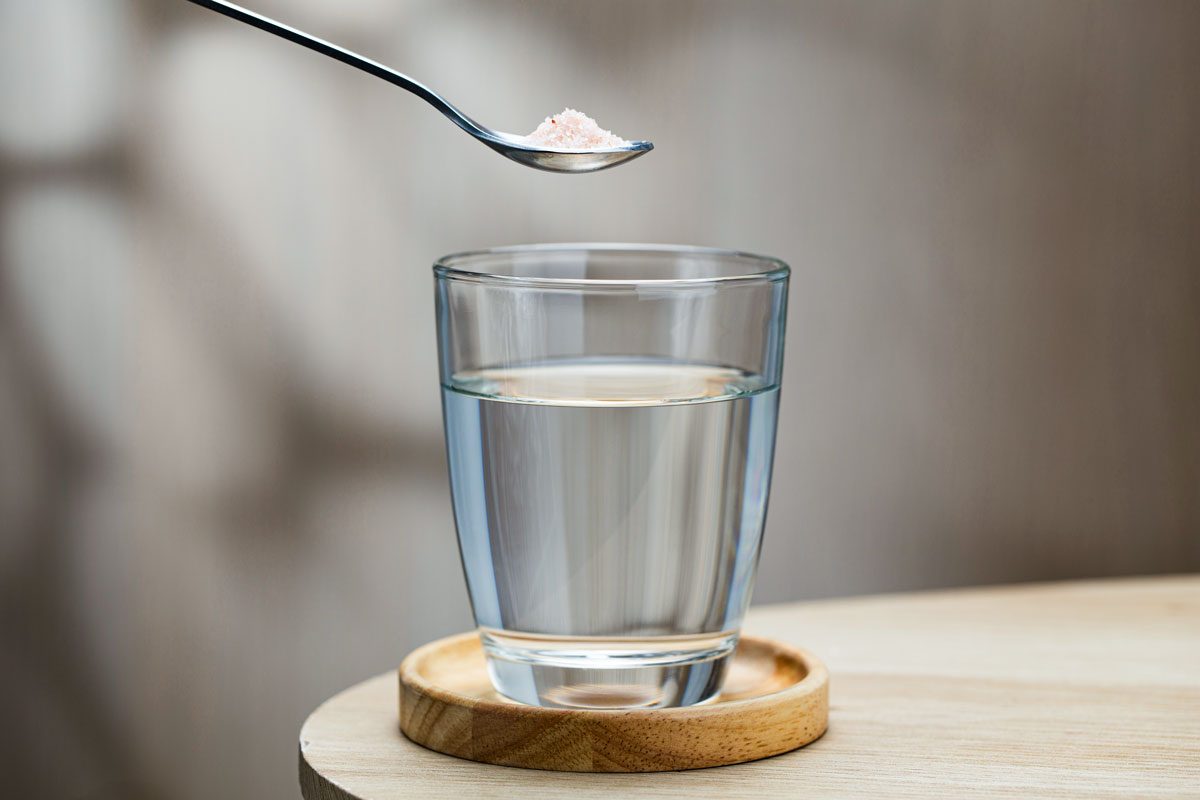 Sore Throat Remedies - salt with water